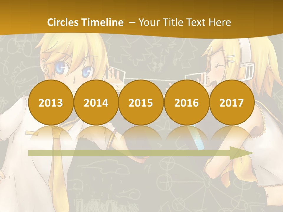 A Couple Of Anime Girls Standing Next To Each Other PowerPoint Template