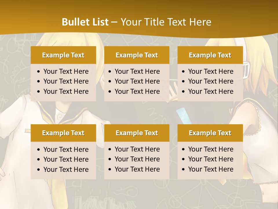 A Couple Of Anime Girls Standing Next To Each Other PowerPoint Template