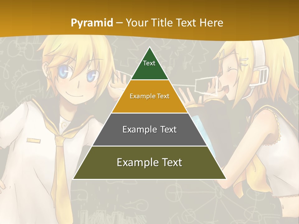 A Couple Of Anime Girls Standing Next To Each Other PowerPoint Template