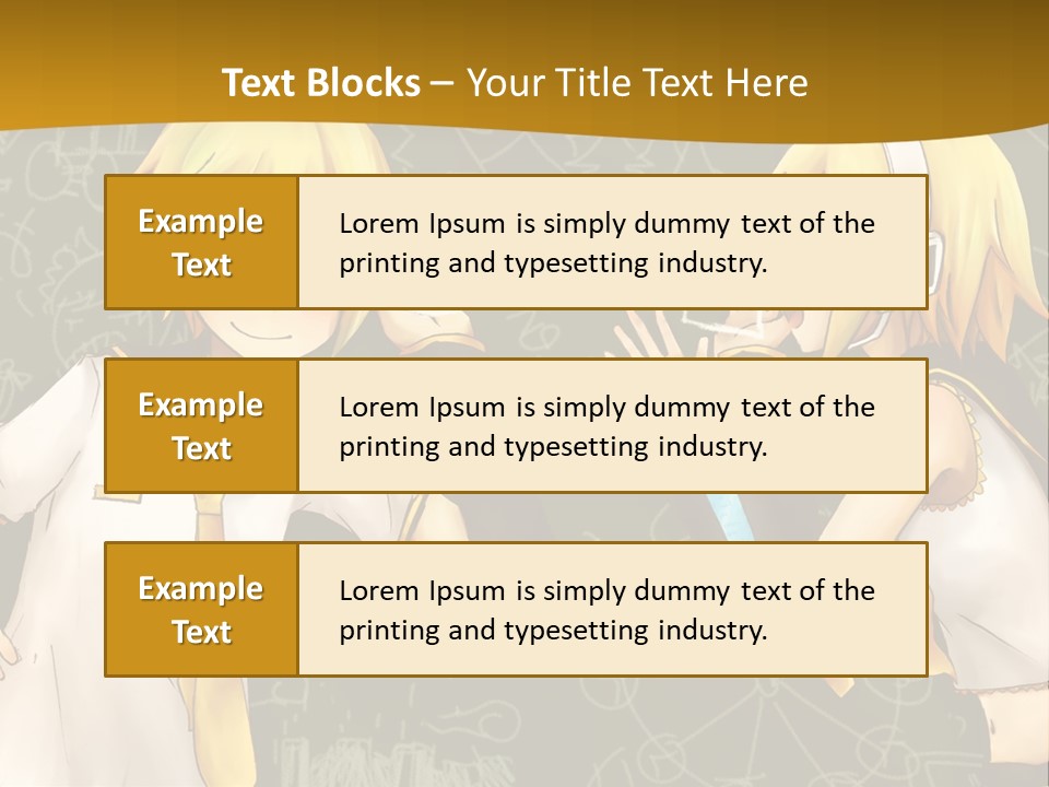 A Couple Of Anime Girls Standing Next To Each Other PowerPoint Template
