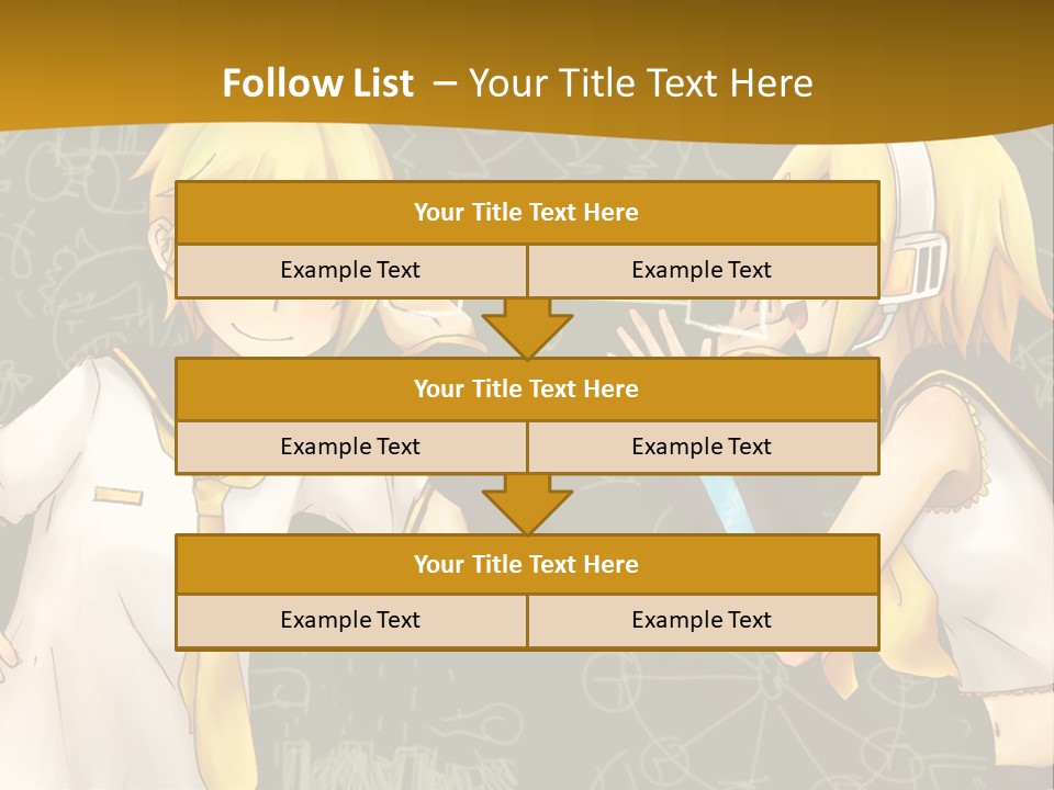 A Couple Of Anime Girls Standing Next To Each Other PowerPoint Template
