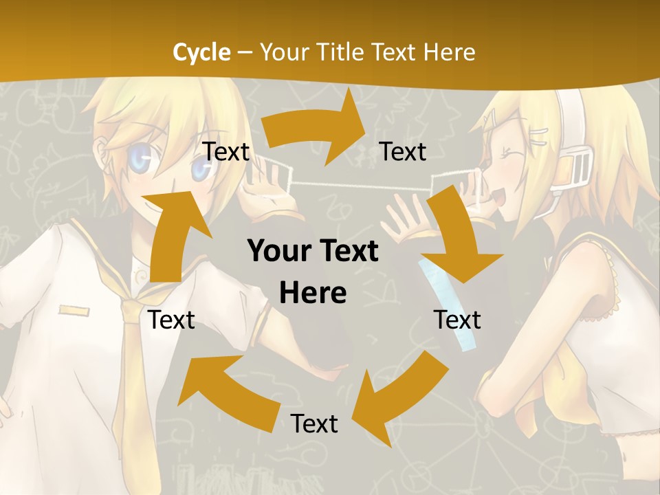 A Couple Of Anime Girls Standing Next To Each Other PowerPoint Template