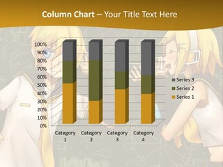 A Couple Of Anime Girls Standing Next To Each Other PowerPoint Template