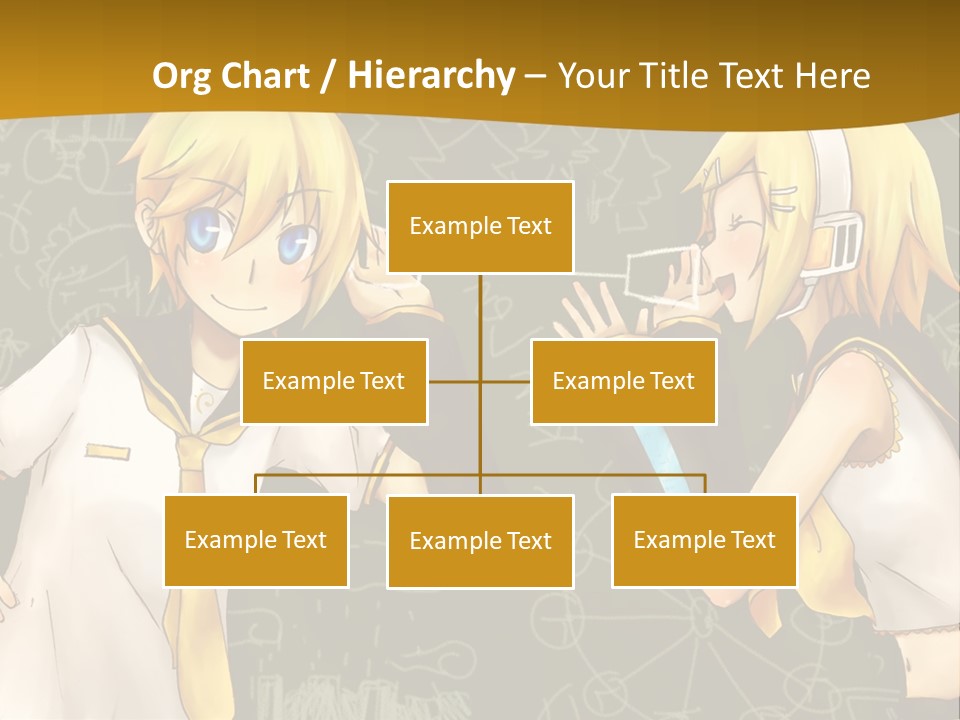 A Couple Of Anime Girls Standing Next To Each Other PowerPoint Template
