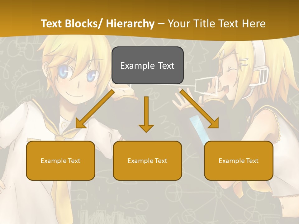 A Couple Of Anime Girls Standing Next To Each Other PowerPoint Template