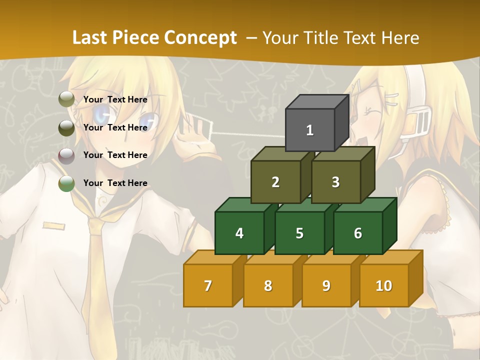 A Couple Of Anime Girls Standing Next To Each Other PowerPoint Template