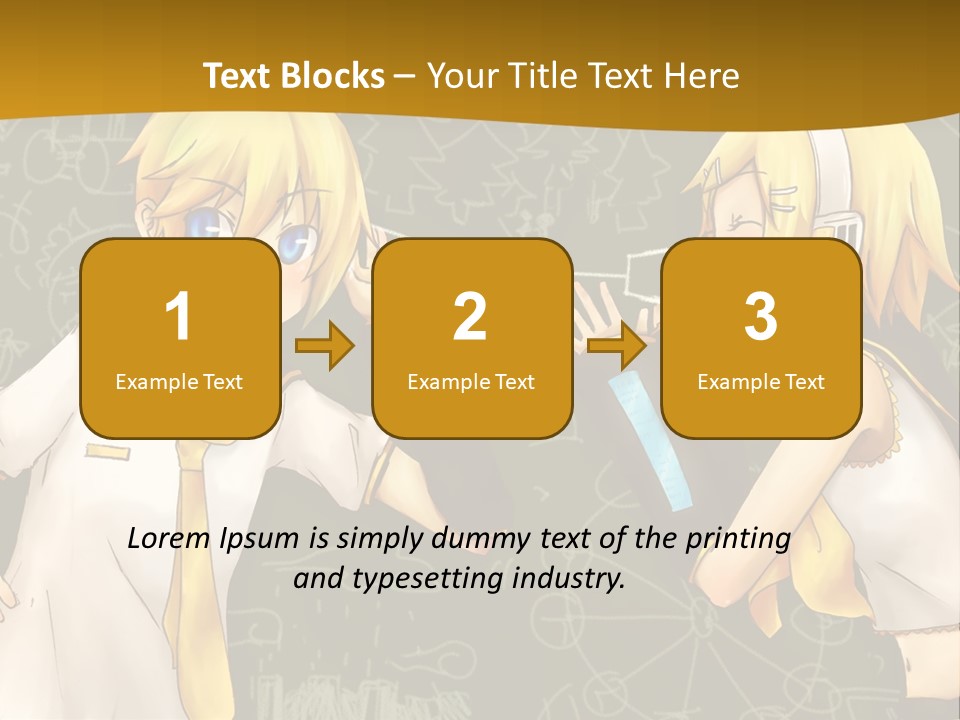 A Couple Of Anime Girls Standing Next To Each Other PowerPoint Template
