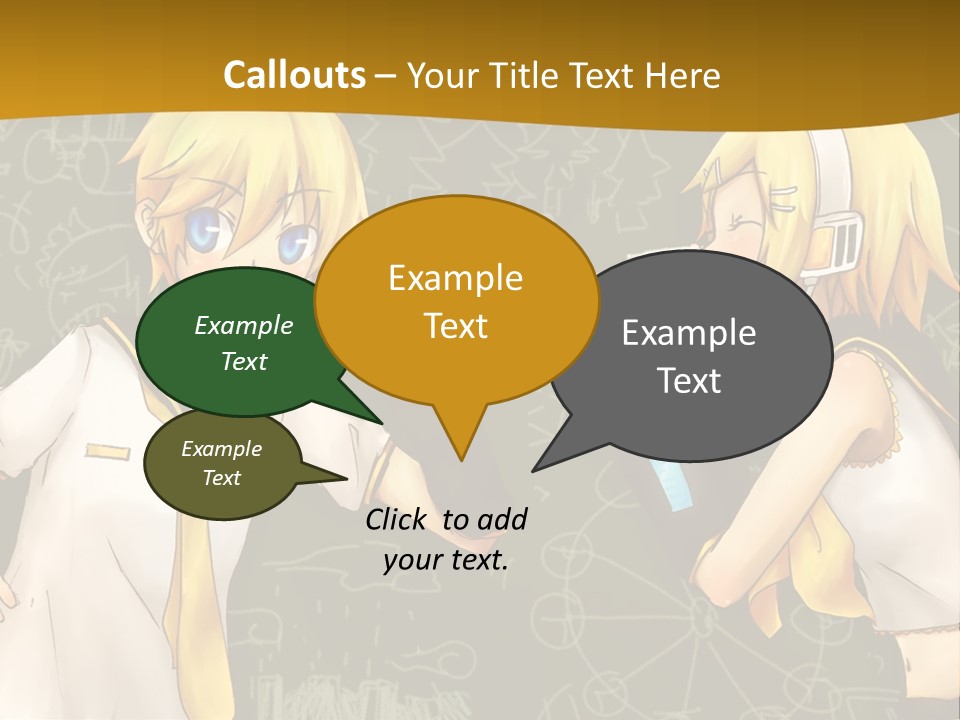 A Couple Of Anime Girls Standing Next To Each Other PowerPoint Template