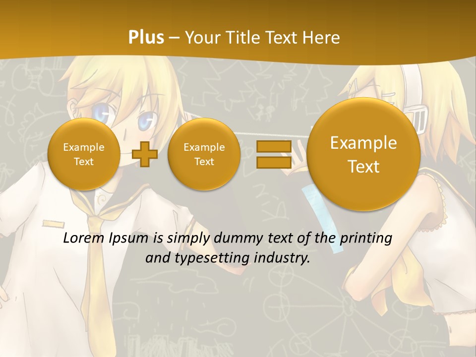 A Couple Of Anime Girls Standing Next To Each Other PowerPoint Template