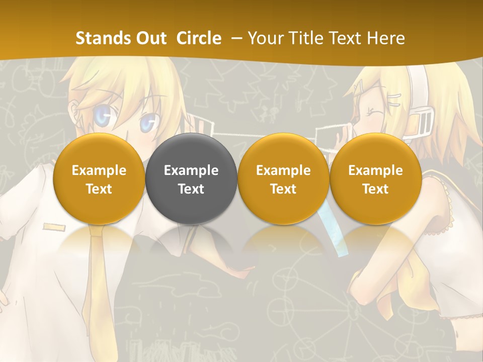 A Couple Of Anime Girls Standing Next To Each Other PowerPoint Template