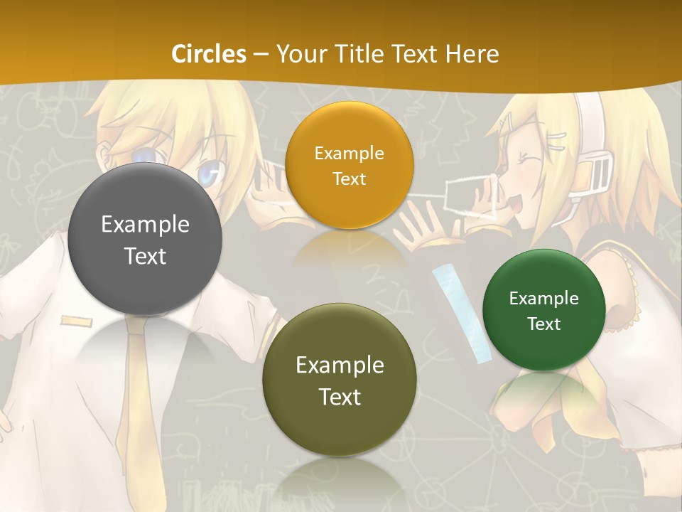 A Couple Of Anime Girls Standing Next To Each Other PowerPoint Template