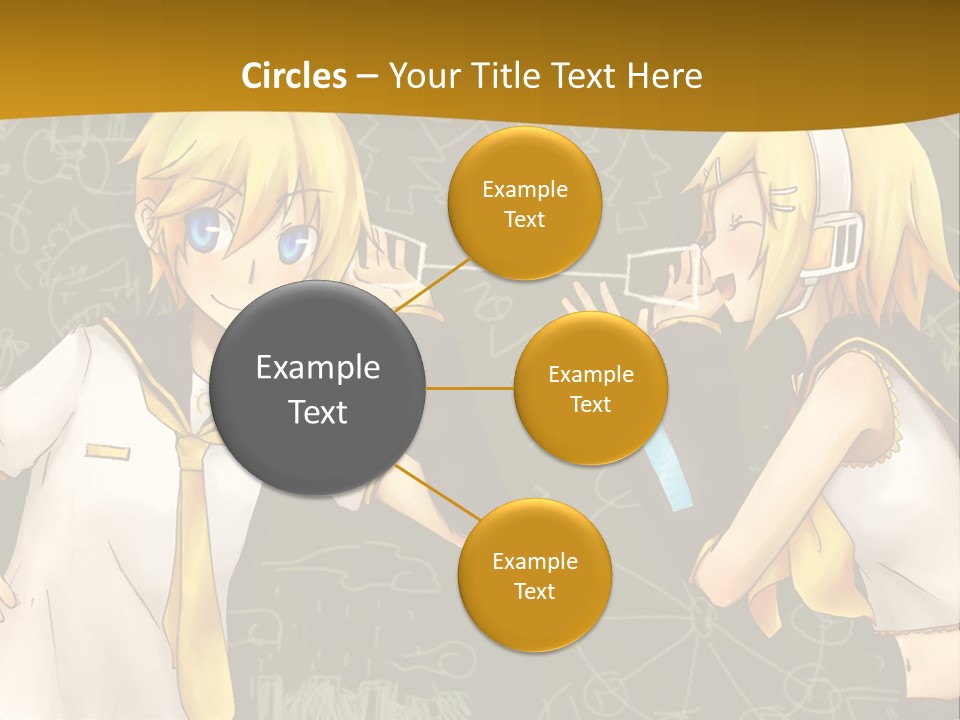 A Couple Of Anime Girls Standing Next To Each Other PowerPoint Template
