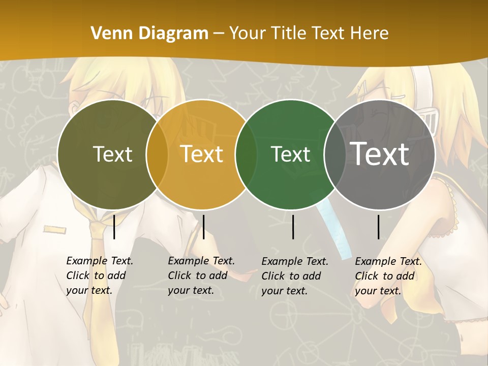 A Couple Of Anime Girls Standing Next To Each Other PowerPoint Template