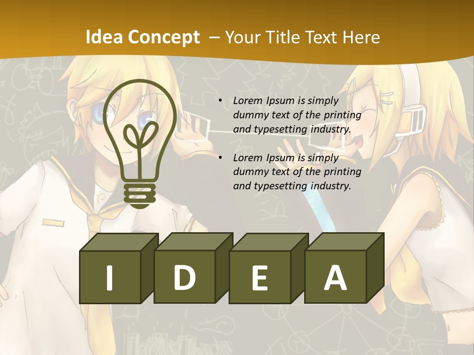 A Couple Of Anime Girls Standing Next To Each Other PowerPoint Template