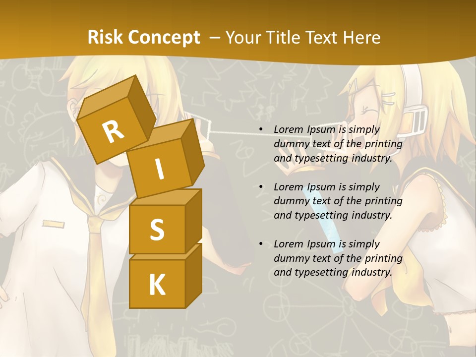 A Couple Of Anime Girls Standing Next To Each Other PowerPoint Template