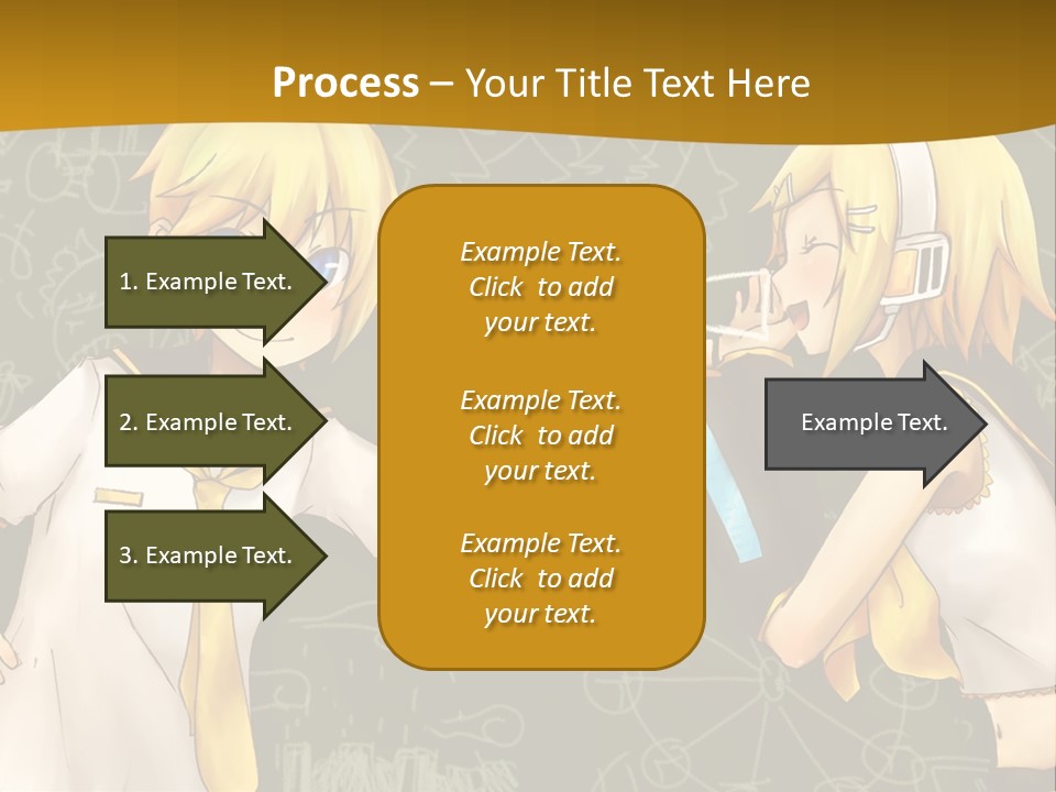 A Couple Of Anime Girls Standing Next To Each Other PowerPoint Template