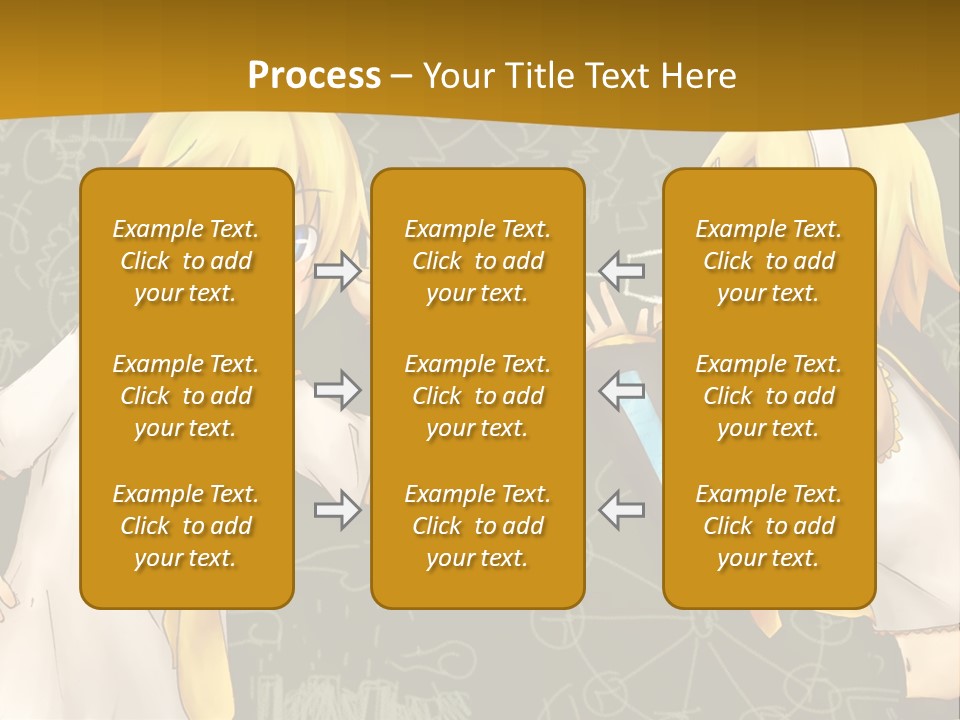 A Couple Of Anime Girls Standing Next To Each Other PowerPoint Template