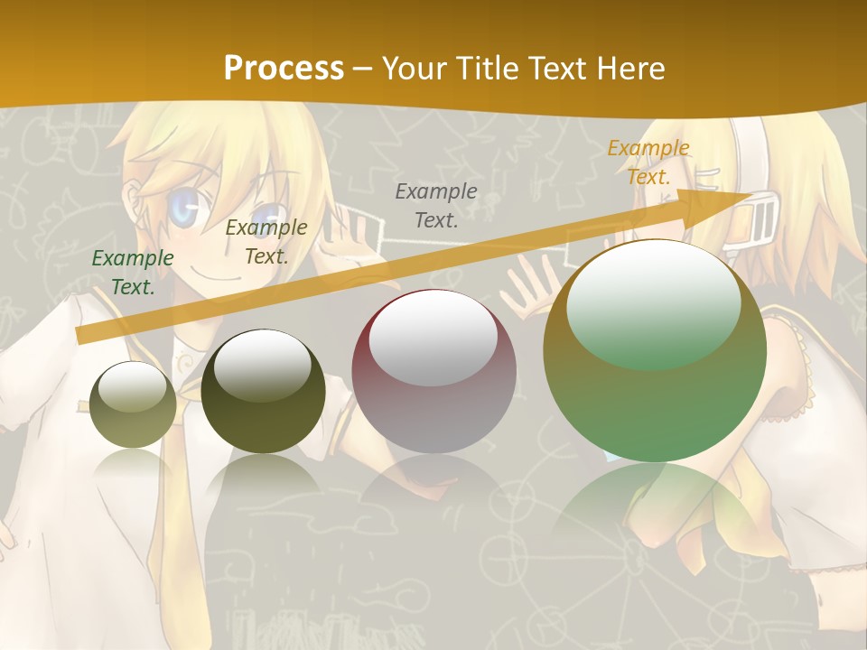 A Couple Of Anime Girls Standing Next To Each Other PowerPoint Template