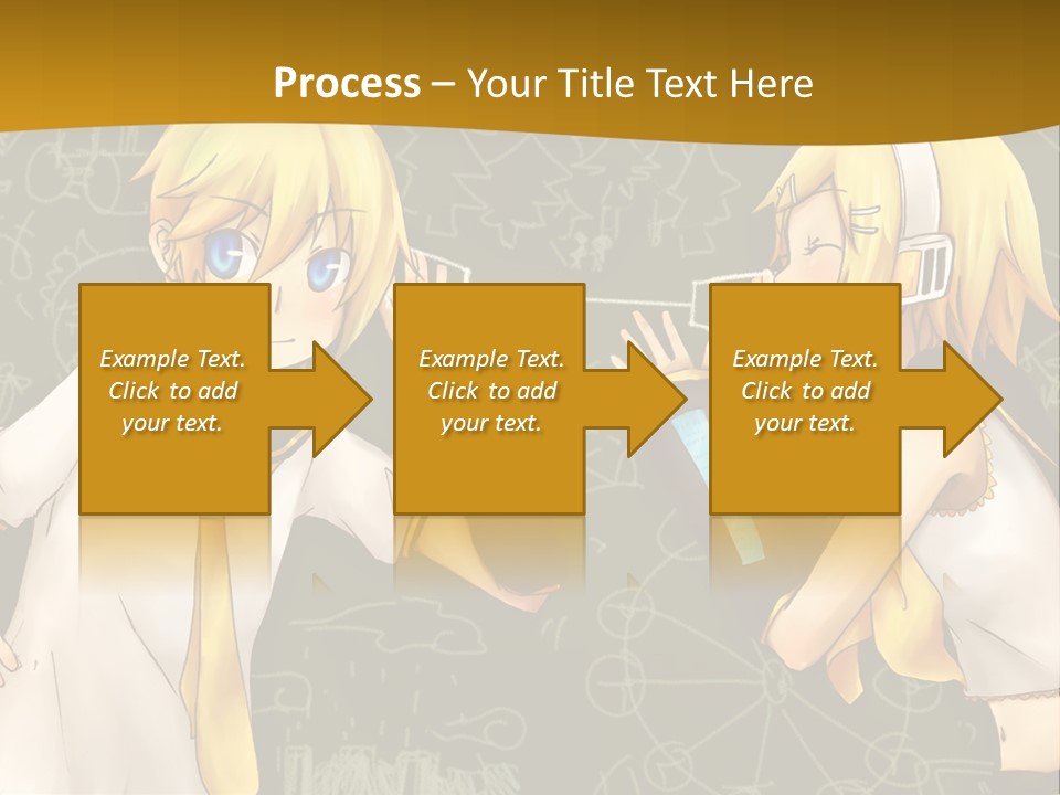 A Couple Of Anime Girls Standing Next To Each Other PowerPoint Template