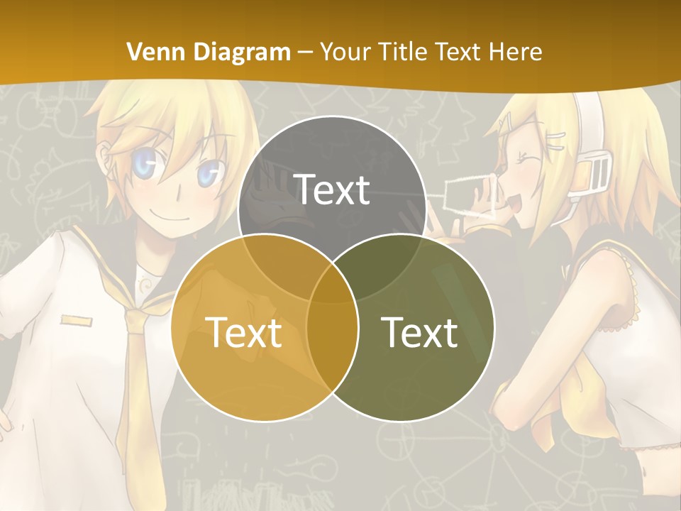 A Couple Of Anime Girls Standing Next To Each Other PowerPoint Template