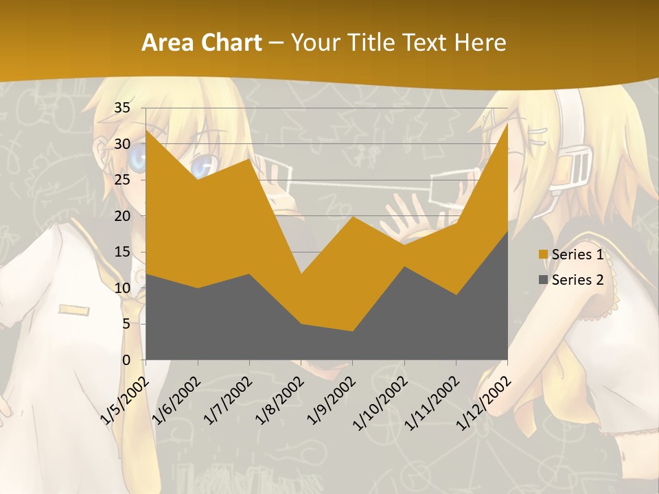 A Couple Of Anime Girls Standing Next To Each Other PowerPoint Template