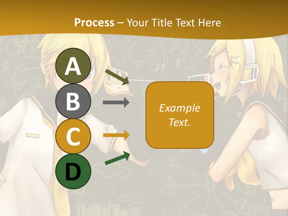 A Couple Of Anime Girls Standing Next To Each Other PowerPoint Template