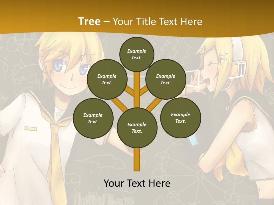A Couple Of Anime Girls Standing Next To Each Other PowerPoint Template