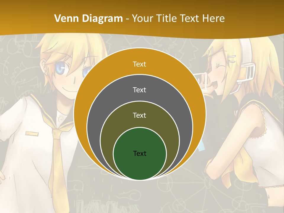 A Couple Of Anime Girls Standing Next To Each Other PowerPoint Template