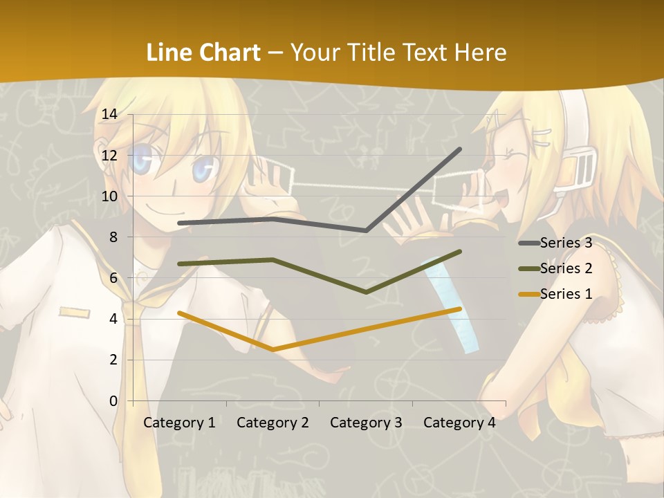 A Couple Of Anime Girls Standing Next To Each Other PowerPoint Template