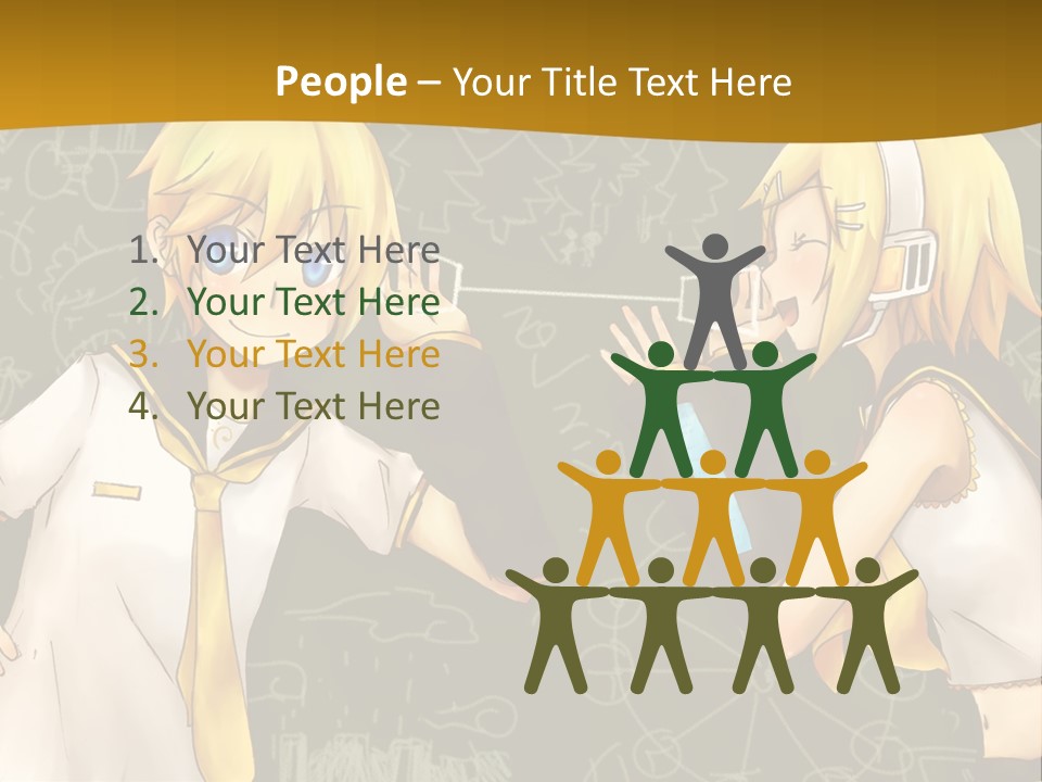 A Couple Of Anime Girls Standing Next To Each Other PowerPoint Template