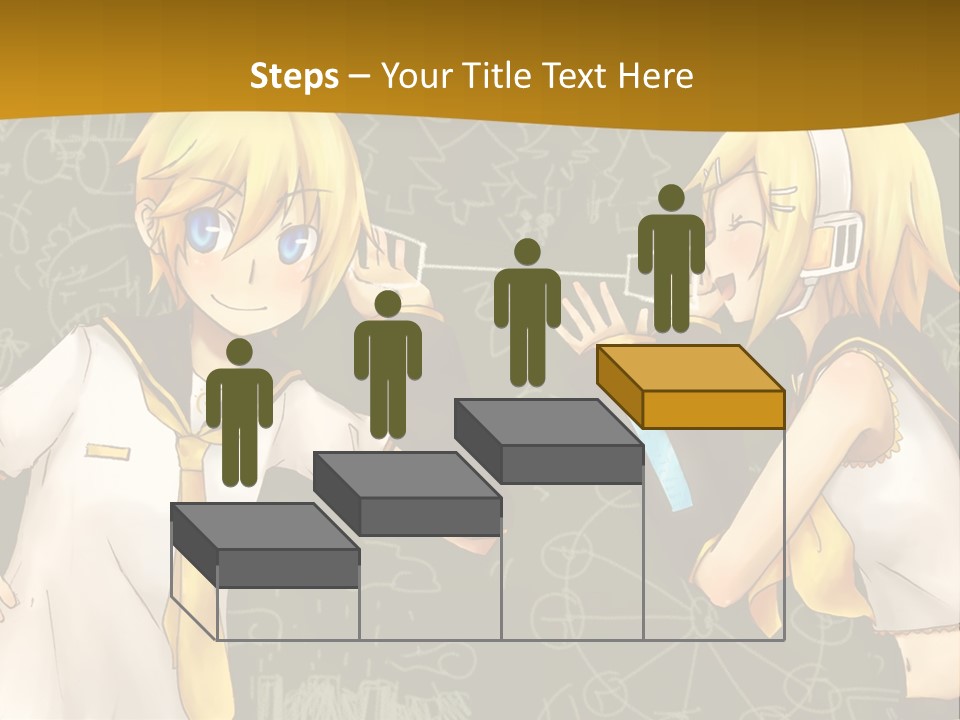 A Couple Of Anime Girls Standing Next To Each Other PowerPoint Template