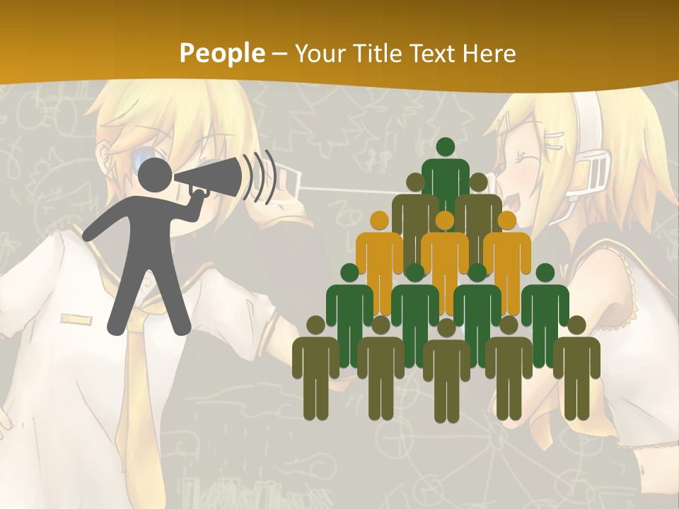 A Couple Of Anime Girls Standing Next To Each Other PowerPoint Template