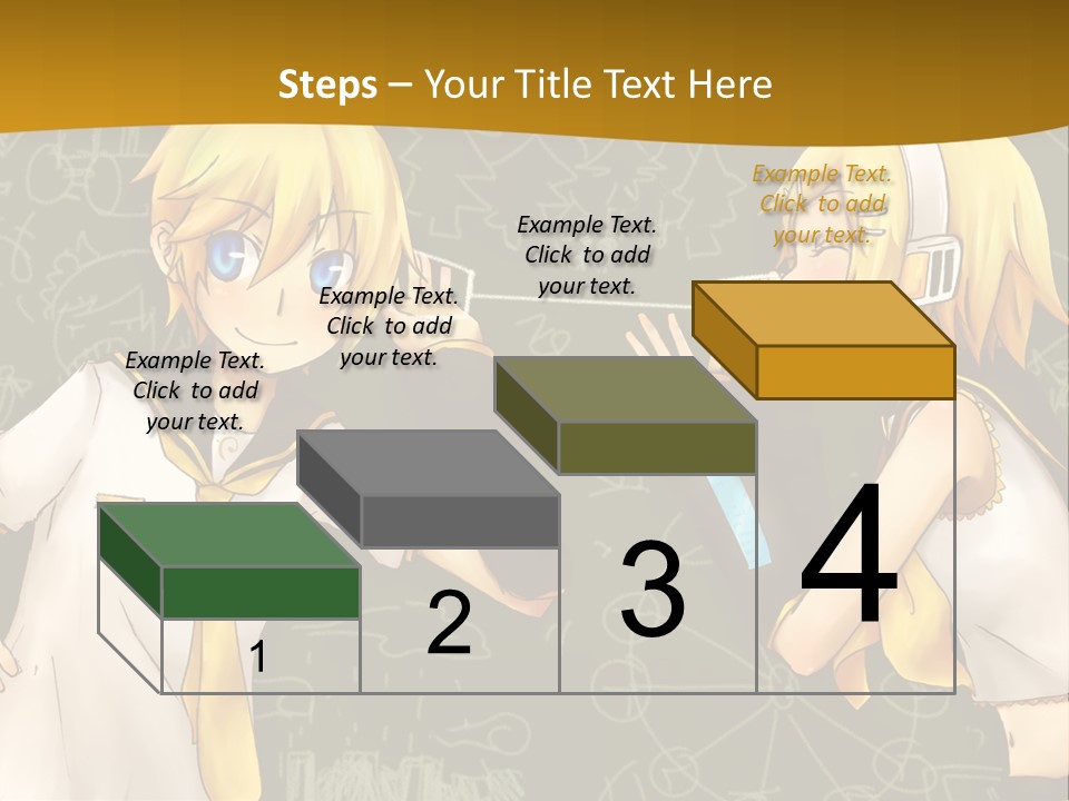 A Couple Of Anime Girls Standing Next To Each Other PowerPoint Template