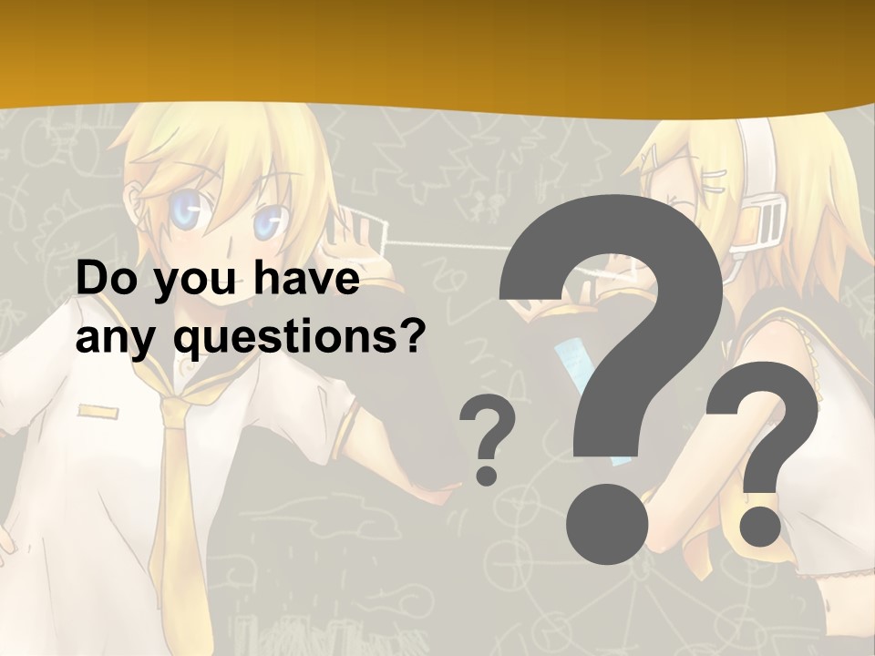 A Couple Of Anime Girls Standing Next To Each Other PowerPoint Template