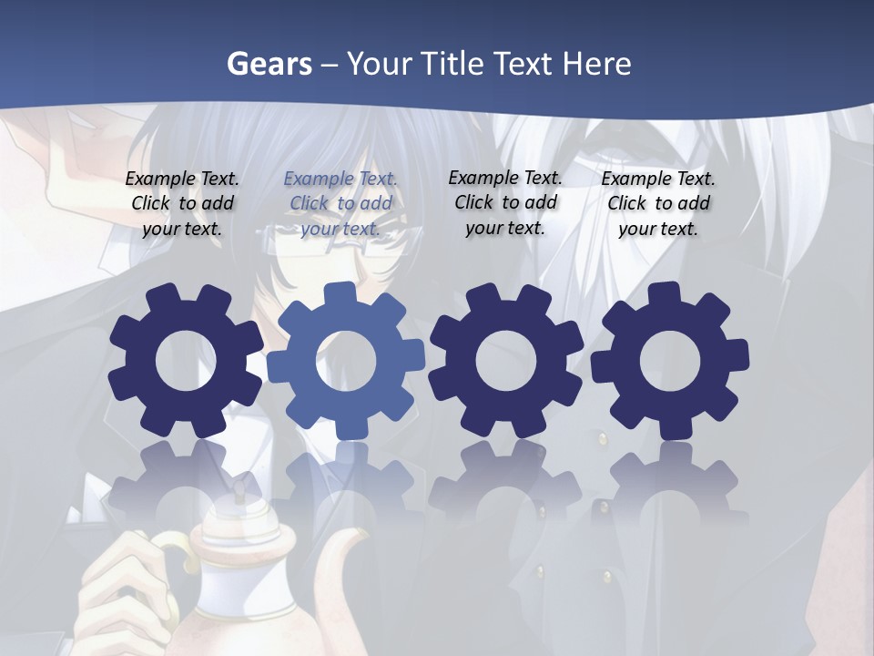 A Couple Of People Standing Next To Each Other PowerPoint Template