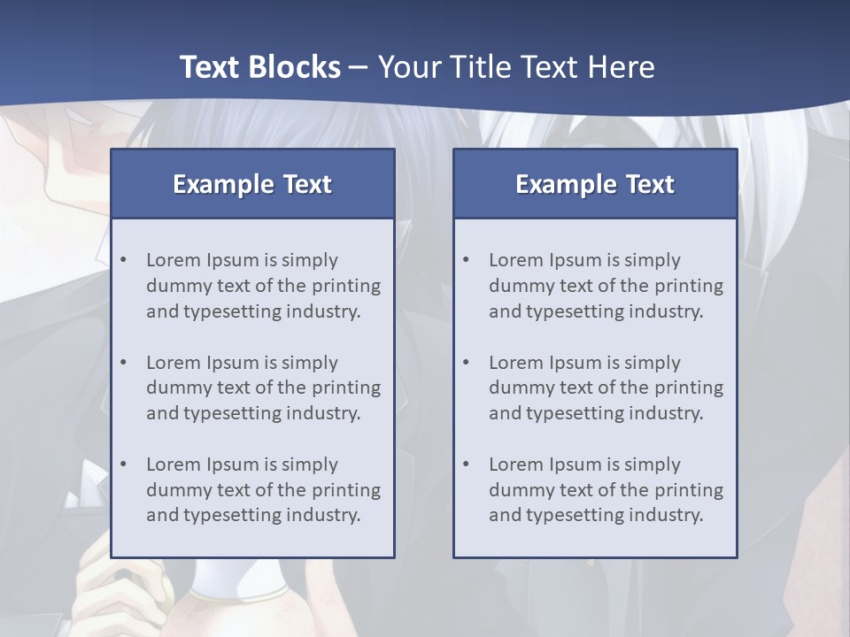 A Couple Of People Standing Next To Each Other PowerPoint Template