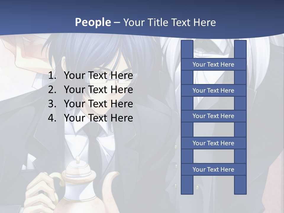 A Couple Of People Standing Next To Each Other PowerPoint Template
