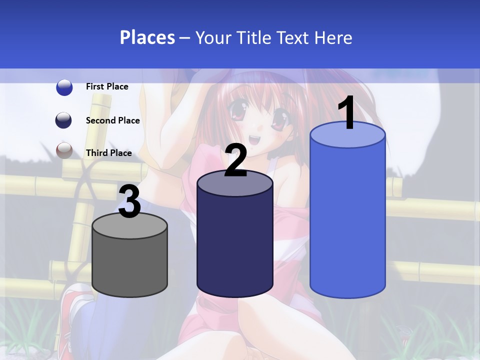 A Couple Of Anime Characters Sitting Next To Each Other PowerPoint Template