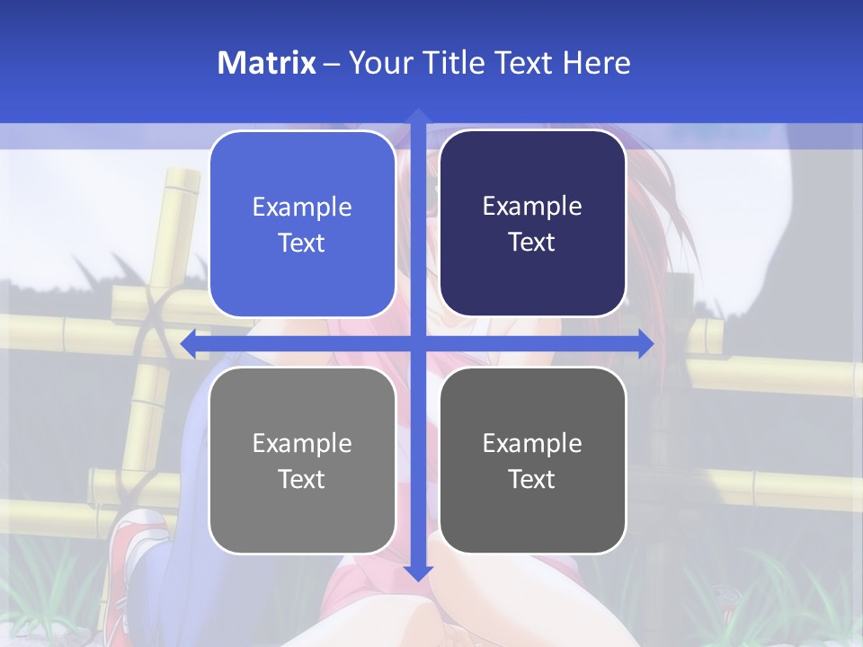 A Couple Of Anime Characters Sitting Next To Each Other PowerPoint Template