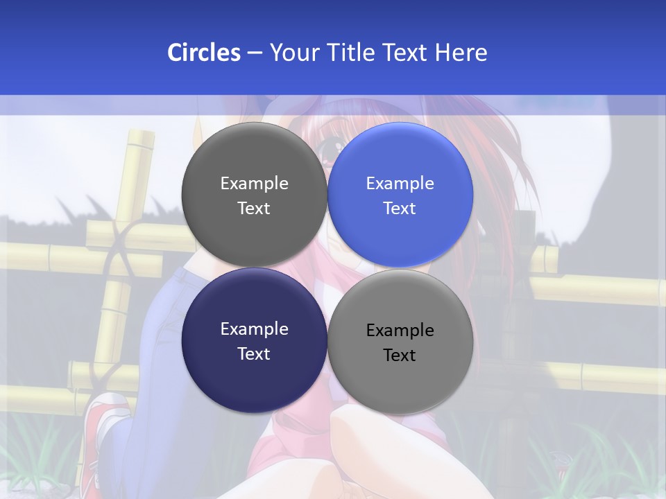 A Couple Of Anime Characters Sitting Next To Each Other PowerPoint Template