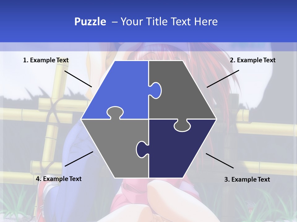 A Couple Of Anime Characters Sitting Next To Each Other PowerPoint Template