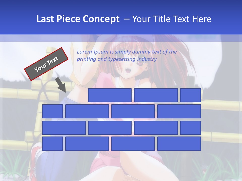 A Couple Of Anime Characters Sitting Next To Each Other PowerPoint Template