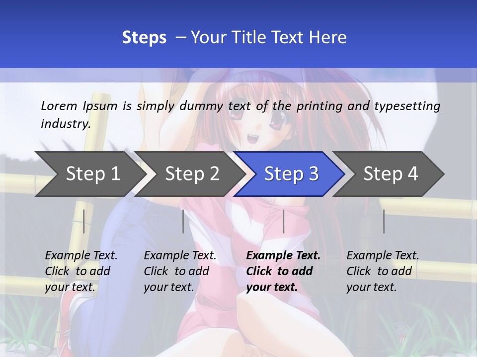 A Couple Of Anime Characters Sitting Next To Each Other PowerPoint Template