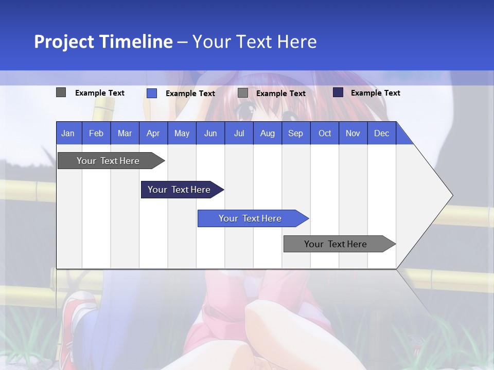 A Couple Of Anime Characters Sitting Next To Each Other PowerPoint Template