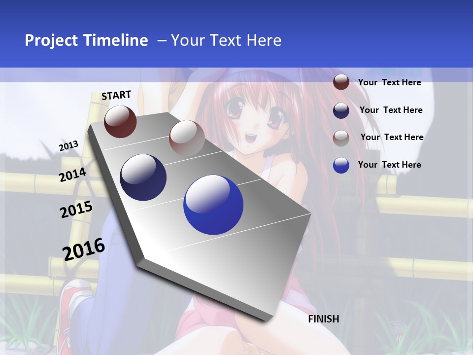A Couple Of Anime Characters Sitting Next To Each Other PowerPoint Template