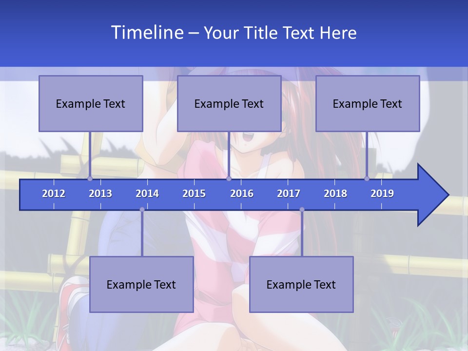 A Couple Of Anime Characters Sitting Next To Each Other PowerPoint Template