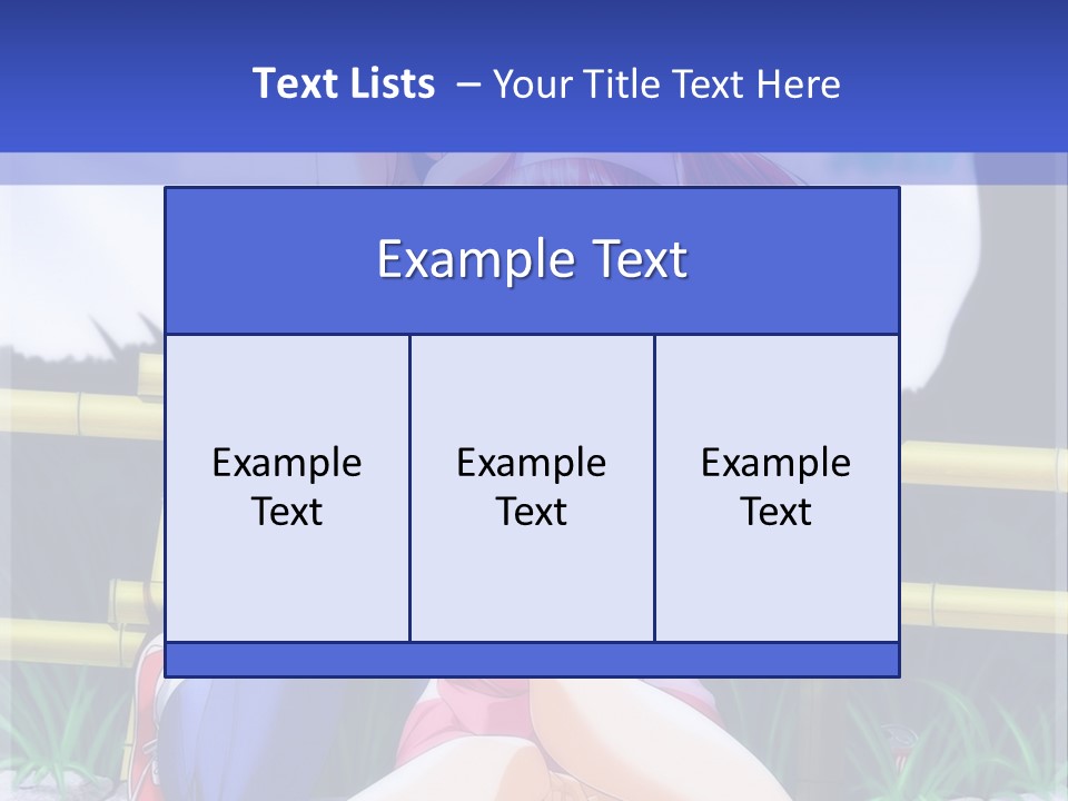 A Couple Of Anime Characters Sitting Next To Each Other PowerPoint Template