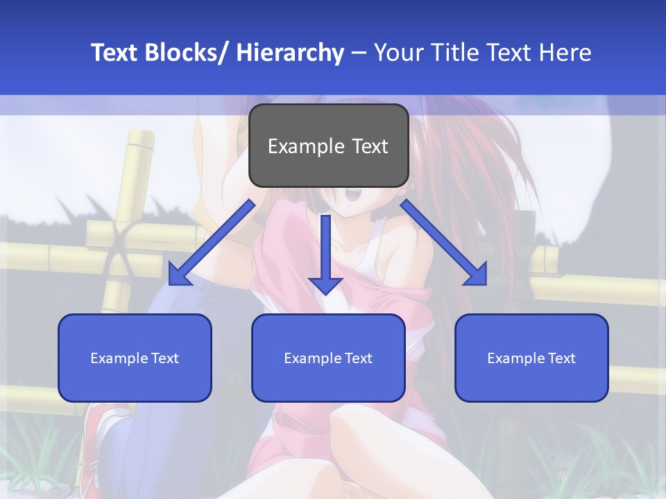 A Couple Of Anime Characters Sitting Next To Each Other PowerPoint Template