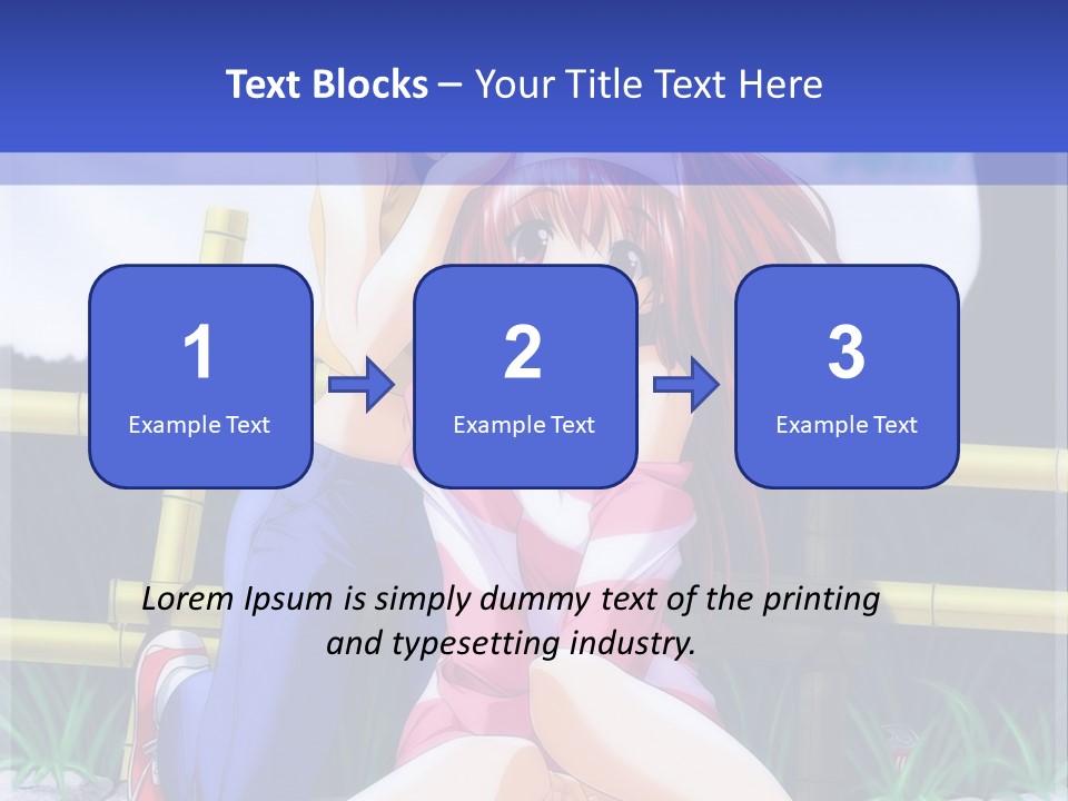 A Couple Of Anime Characters Sitting Next To Each Other PowerPoint Template