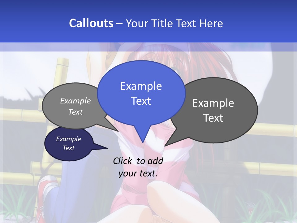 A Couple Of Anime Characters Sitting Next To Each Other PowerPoint Template